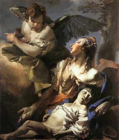TIEPOLO, Giovanni Domenico The Angel Succouring Hagar China oil painting art